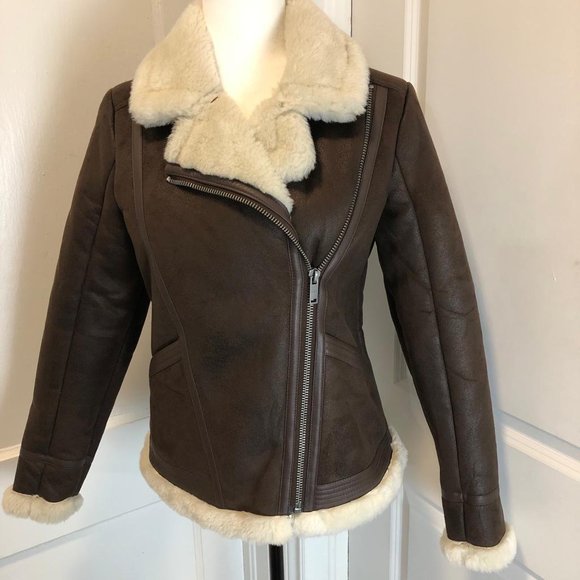 Abercrombie & Fitch Sherpa Lined Jacket Size S - Picture 1 of 7